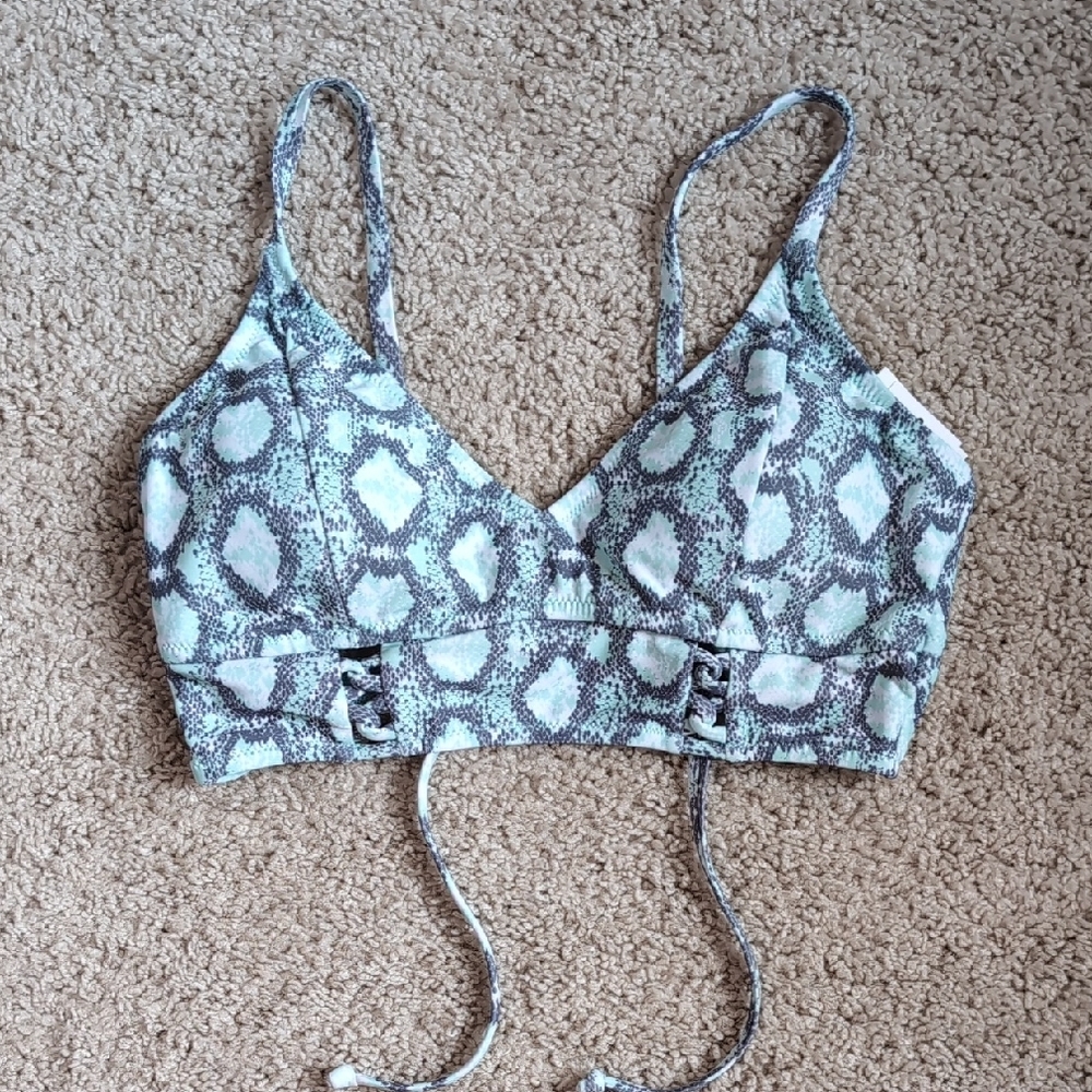 Jessica Simpson Snake Print Bikini Top